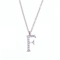 Collier Golay Femme LETTERE in Or blanc Diamante 0.06 Ct GFF - GFF
